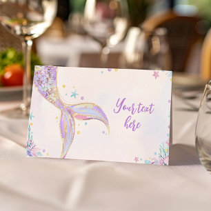Carte De Placement Sirène sous la tente alimentaire de fête d'anniver
