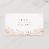Carte De Placement Site du mariage botanique en or blanc Insérer une  (Dos)