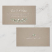 Carte De Placement Site du mariage de la verdure Kraft Insérer une ca (Devant / Derrière)