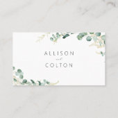 Carte De Placement Site mariage de l'eucalyptus rustique (Dos)