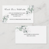 Carte De Placement Site mariage de verdure d'aquarelle Insérer une ca (Devant / Derrière)