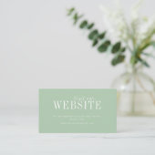 Carte De Placement Site Web de typographie minimaliste vert Insérer u (Debout devant)