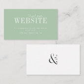 Carte De Placement Site Web de typographie minimaliste vert Insérer u (Devant / Derrière)