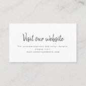Carte De Placement Site Web du mariage de script minimal Insérer une  (Devant)