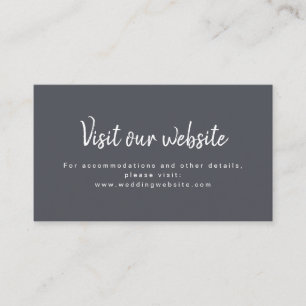 Carte De Placement Site Web du mariage de script simple au charbon In