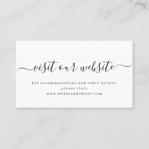 Carte De Placement Site Web mariage de script simple et élégant Insér