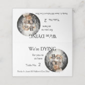 Carte De Placement Skeleton Couple Mariage (Extérieur déplié)