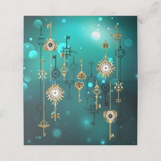 Carte De Placement Skeleton Keys on Green Background (Extérieur déplié)