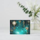 Carte De Placement Skeleton Keys on Green Background (Debout devant)