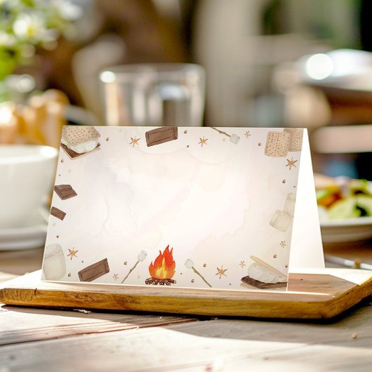 Carte De Placement S'more Campfire Food Tente Place Card