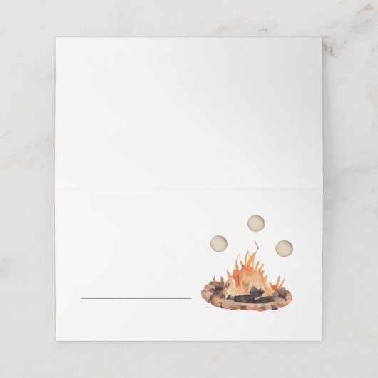 Carte De Placement S'mores Campfire Remplir (Extérieur déplié)