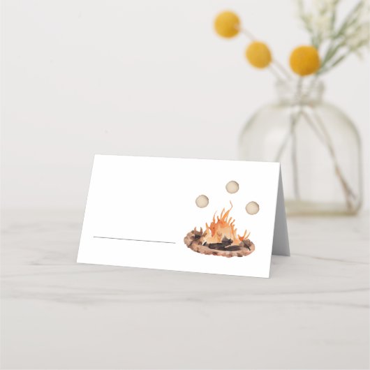 Carte De Placement S'mores Campfire Remplir (Devant)
