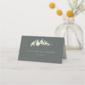 Carte De Placement Snowberry vert/crème + Mariage Eucalyptus (Dos)