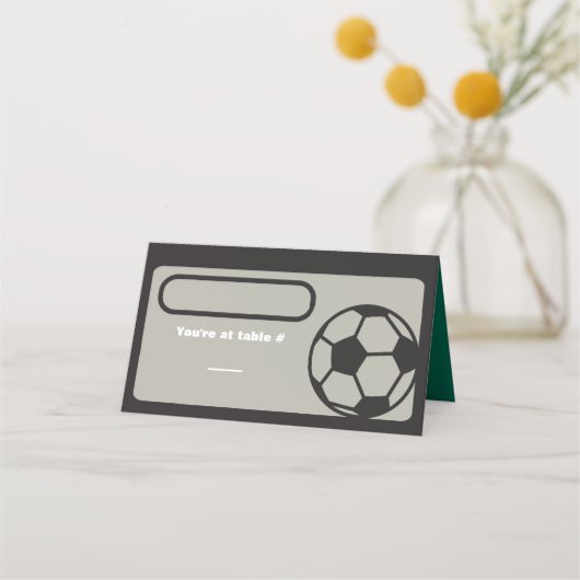 Carte De Placement SOCCER Bar Mitzvah Siège Table Carte d'escorte (Devant)