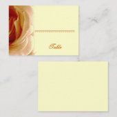Carte De Placement Soft Gold Rose Place Card - Fête Anniversaire (Devant / Derrière)