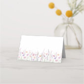 Carte De Placement Soft Pastel Floral Wildflower Wedding (Dos)