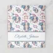 Carte De Placement Soft Pastel Mermaid Kitten Fille Anniversaire (Extérieur déplié)