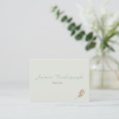 Carte De Placement Soft Sage Botanical Wedding Escort Cards (Debout devant)
