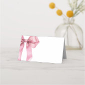 Carte De Placement Soirée d'anniversaire élégante Pink Bow (Devant)