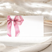 Carte De Placement Soirée d'anniversaire élégante Pink Bow