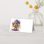 Carte De Placement soirée pour enfants sur le thème du zombie (Dos)