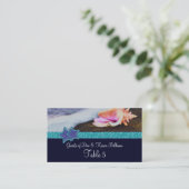 Carte De Placement Soirée Sur La Table De Plage (Debout devant)