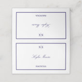 Carte De Placement Sophistiqué et classique (Extérieur déplié)