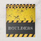 Carte De Placement Sous Construction Mention alimentaire Carte de lie (Extérieur déplié)