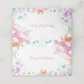 Carte De Placement Sous la Mer Cute Ocean Animals (Extérieur déplié)