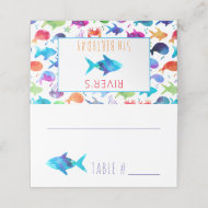 Carte De Placement Sous la mer Rainbow Fish Birthday Baby shower