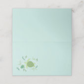 Carte De Placement Sous le Baby shower des tortues de mer (Extérieur déplié)