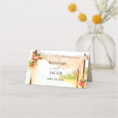 Carte De Placement Sous le Mariage de Chuppah (Dos)