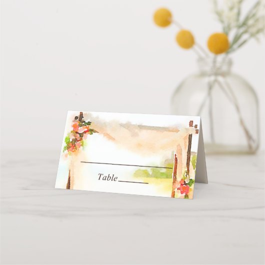 Carte De Placement Sous le Mariage de Chuppah (Devant)