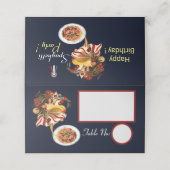 CARTE DE PLACEMENT SPAGHETTI PARTY DANCE, CUISINE ITALIENNE ET TOMATE (Extérieur déplié)