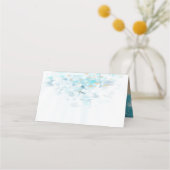 Carte De Placement Splashing Blue Waves Coastal Wedding (Dos)