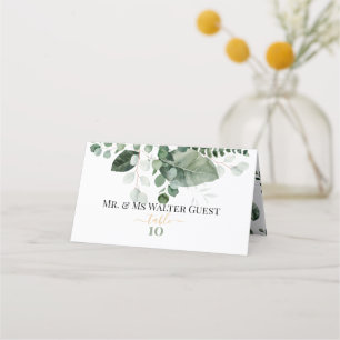 Carte De Placement SPRING BEAUTY BOTANICAL VERT Mariage