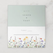 Carte De Placement Spring Wildflower Wedding (Extérieur déplié)