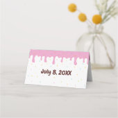 Carte De Placement Sprinkings colorés Thème Donut Anniversaire (Dos)