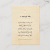 Carte De Placement St. Agatha of Rome Orthodox Christian Prayer Card  (Dos)
