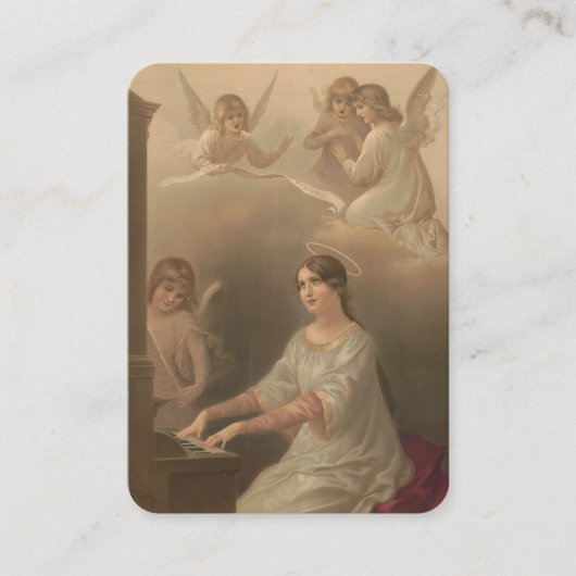 Carte De Placement St. Cecilia Patron Musiciens Prière catholique (Devant)