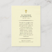 Carte De Placement St. Theodosia of Tyre Orthodox Prayer Card (Dos)