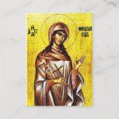 Carte De Placement St. Theodosia of Tyre Orthodox Prayer Card (Devant)