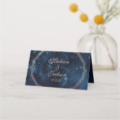 Carte De Placement Star Sky Celestial Galaxy Mariage Numéro de table (Dos)