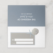 Carte De Placement Starfish and Sand Dollar - Mariage plage (Extérieur déplié)