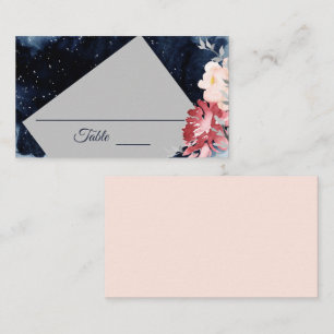Carte De Placement Starry Night Floral Mariage Place Card