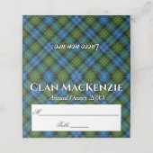 Carte De Placement Stately Clan MacKenzie Tartan Motto (Extérieur déplié)