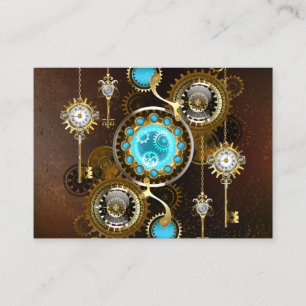 Carte De Placement Steampunk Rusty Background