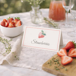 Carte De Placement Strawberry Mimosa Bar Table Cards
