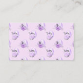 Carte De Placement Style d'oeuf de Pâques à fleurs violettes (Dos)