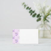 Carte De Placement Style d'oeuf de Pâques à fleurs violettes (Debout devant)